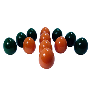 Счетный материал Яйца 12шт. (оранжевые+зеленые) (RNToys)